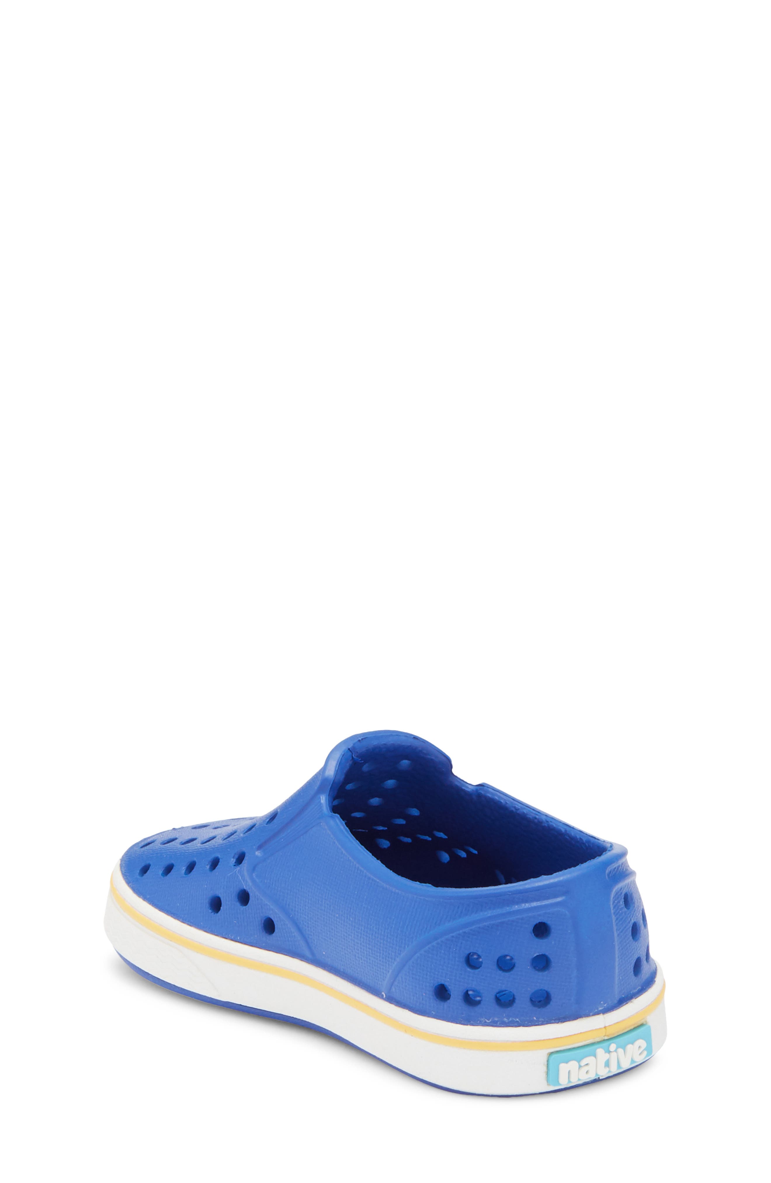 Native Shoes Kids' Miles Water Friendly Slip-On Sneaker, Alternate, color, Uv Blue/ Shell White