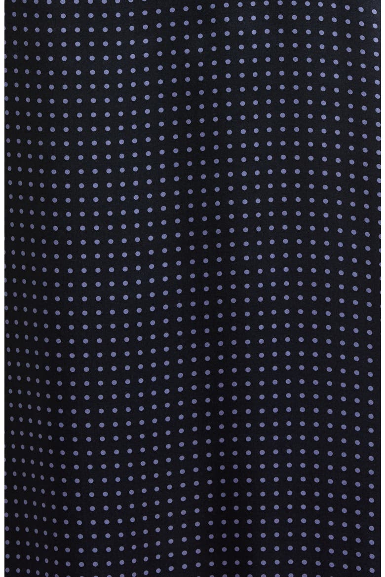 Dot Silk Robe, Alternate, color, NAVY DOT