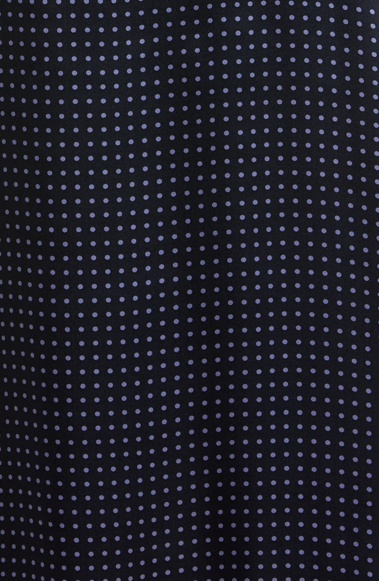 Majestic International Dot Silk Robe, Alternate, color, Navy Dot
