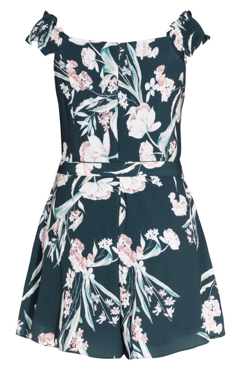 City Chic Fresh Fields Romper, Alternate, color,