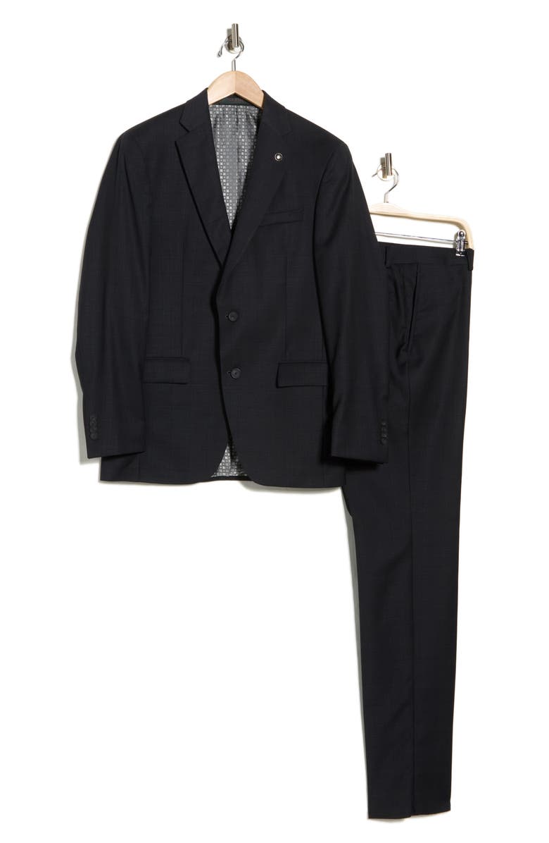 No Ordinary Joe by Ted Baker Jake Black Check Wool Suit, Alternate, color, 