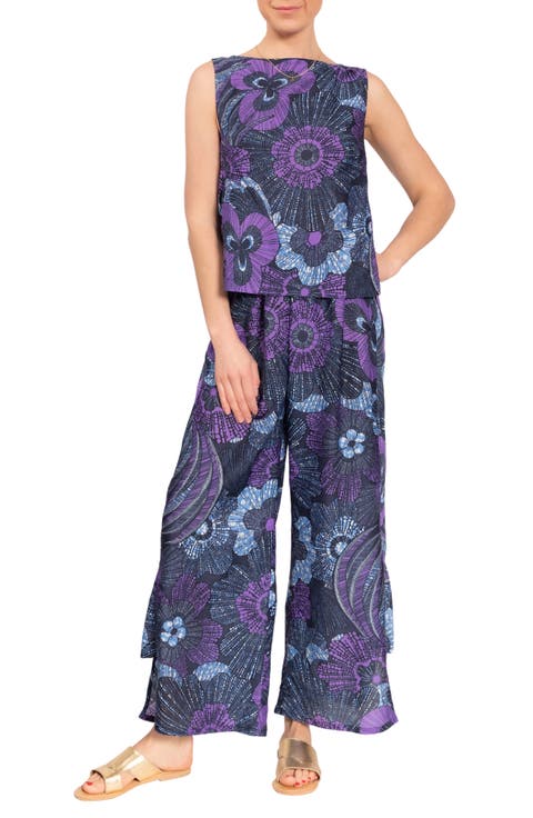 Piper Wide Leg Sleeveless Cotton Pajamas