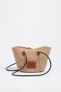 Bimba y Lola Medium Raffia Basket Bag