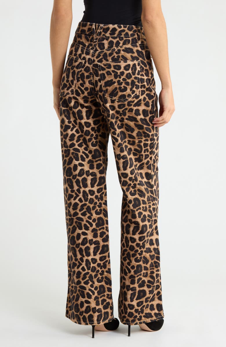 Veronica Beard Taylor High Waist Flare Jeans, Alternate, color, Washed Leopard