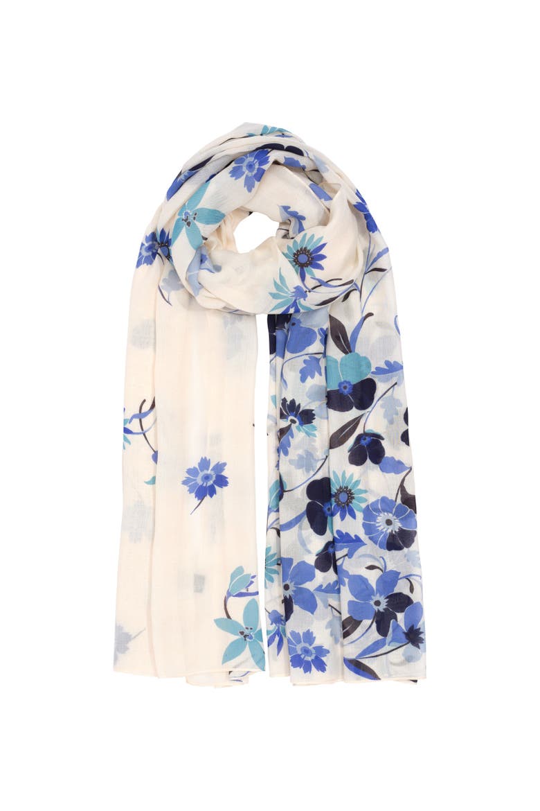 Falling Flowers Wrap, Main, color, Chambray