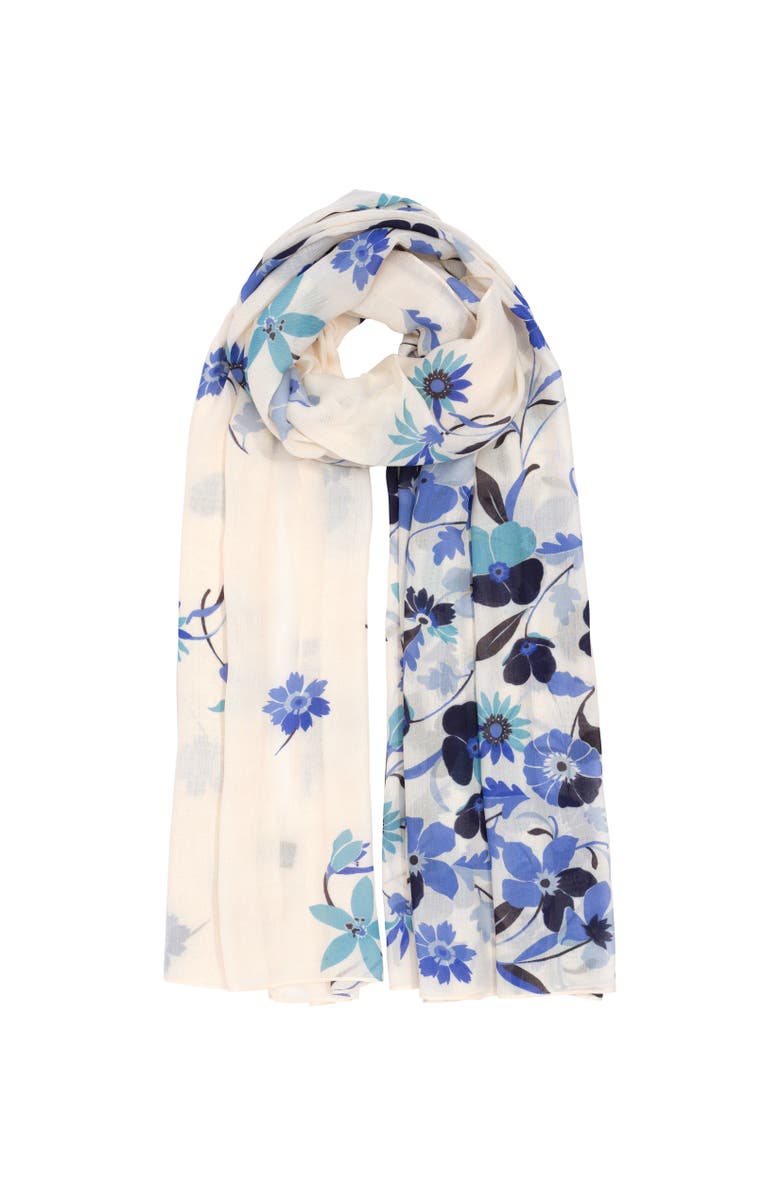 Echo Falling Flowers Wrap, Main, color, Chambray