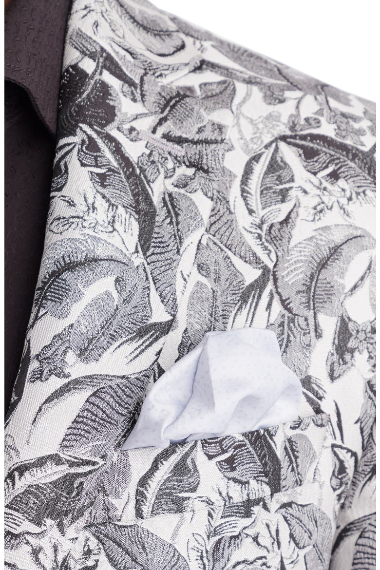 Goldkey Woven Blazer, Alternate, color, SILVER