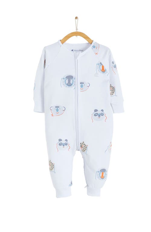 Babycottons Wild Zip Footless Pajama For Infant In Multi
