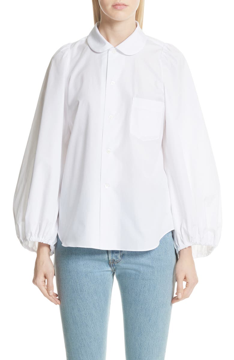 Comme des Garçons Balloon Sleeve Blouse, Main, color, 