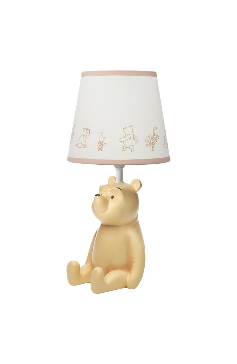 Lambs & Ivy Disney Baby Storytime Pooh 3D Table Lamp with Shade, Alternate, color, Tan