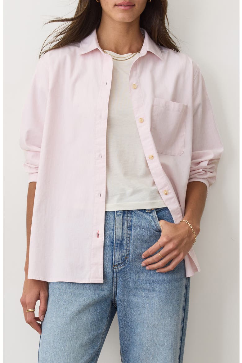 Jane California Relaxed Button-Up Shirt, Main, color, LILAS