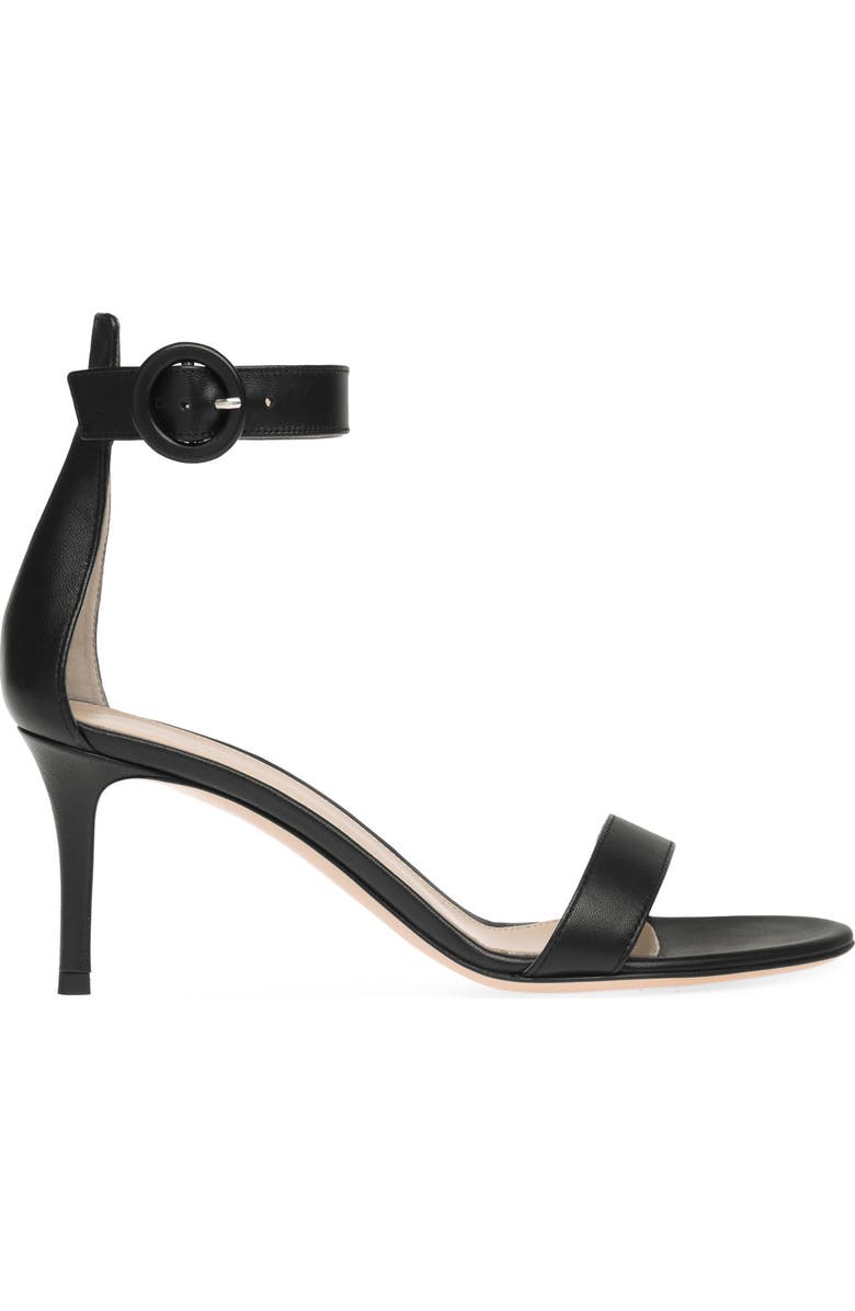 Gianvito Rossi Portofino 70 Sandals, Main, color, Black Leather