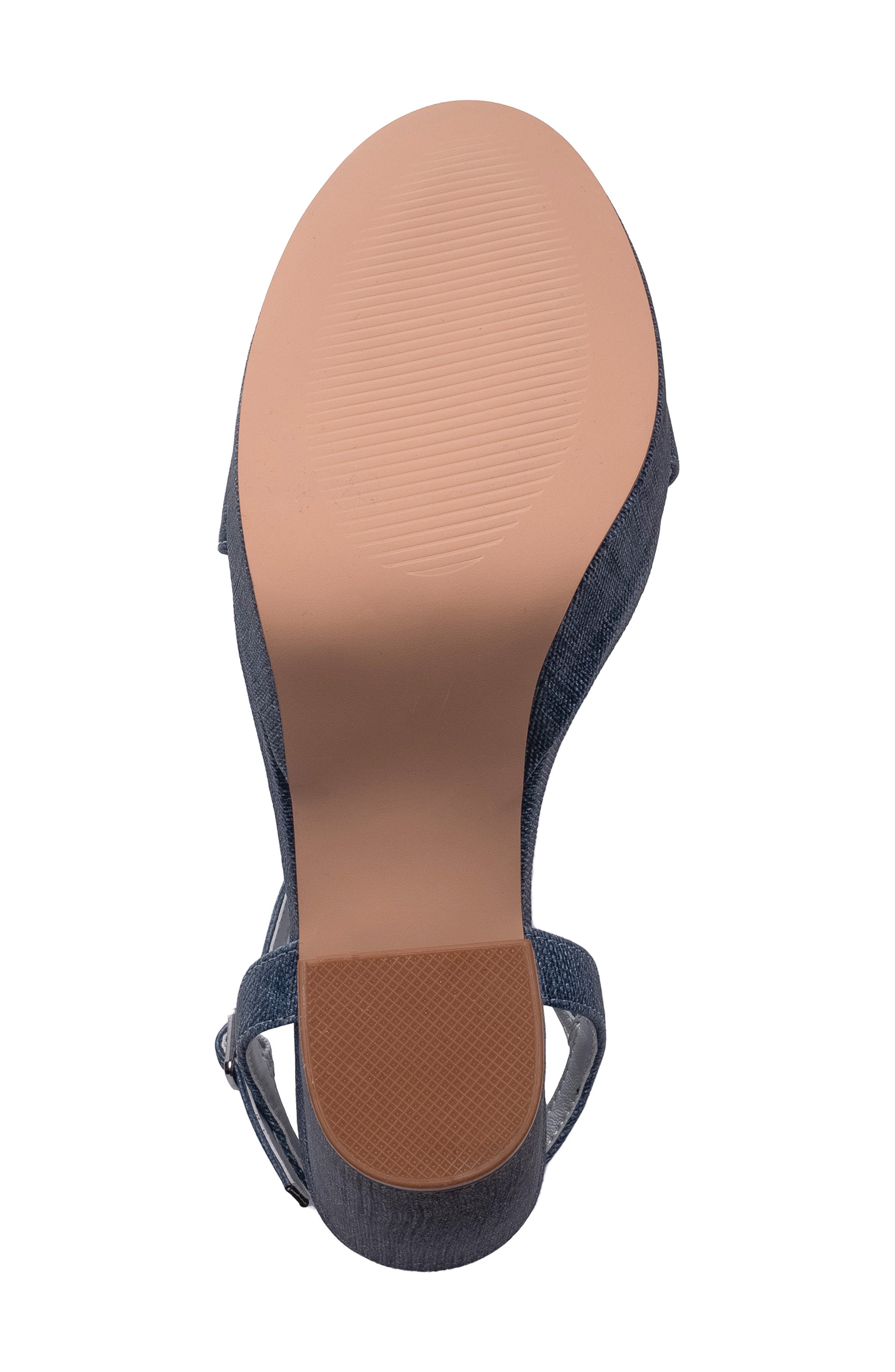 NINETY UNION Darling Platform Heeled Sandal, Alternate, color, Blue Denim