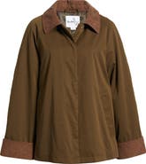 Sam Edelman Corduroy Trim Rain Jacket