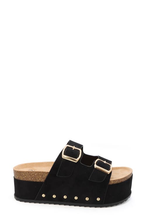 Yoki Camila Platform Slide Sandal In Black