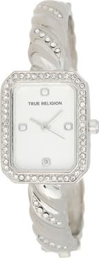 True Religion Crystal Accent Twisted Band Analog Quartz Watch, 21mm x 26mm