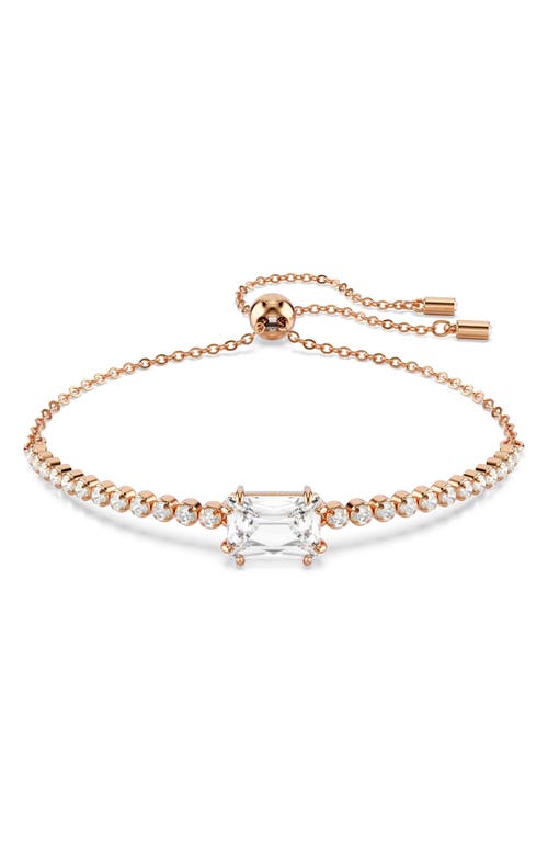 Swarovski Swaroski Matrix Gold-tone Plated Tennis Bracelet In Gold