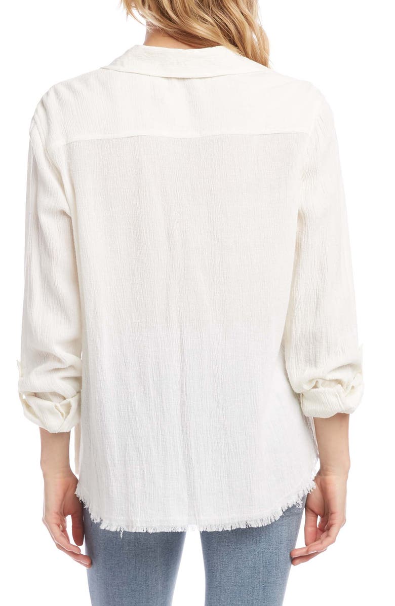 Karen Kane Cotton & Linen Shirt, Alternate, color,