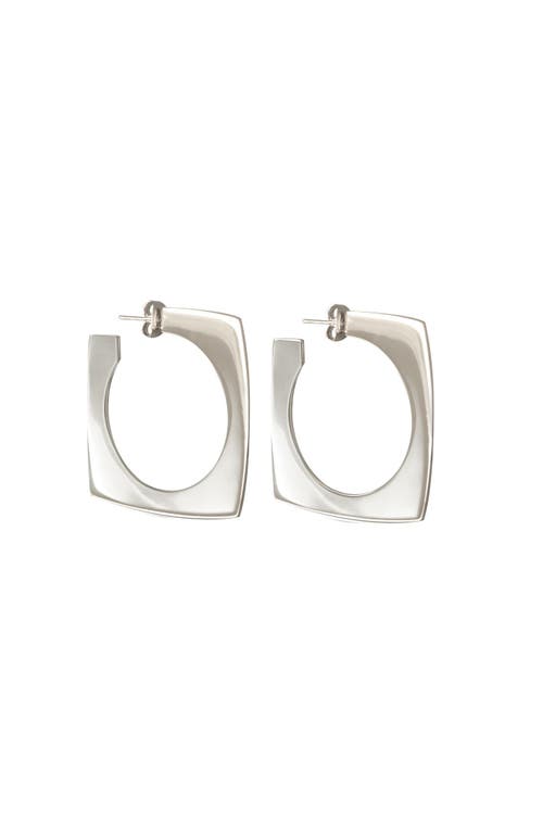 CXC Aldaba Slim Hoop Earrings in Silver  product