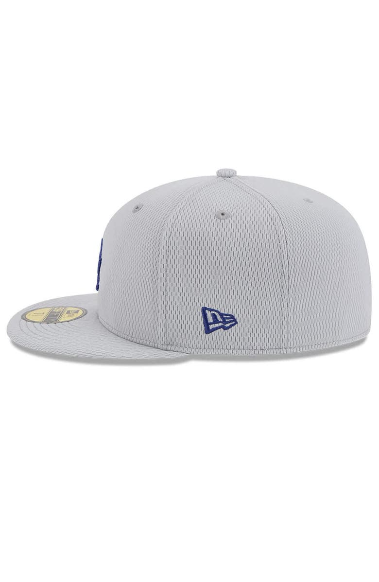 New Era Men's New Era Gray Los Angeles Dodgers 2025 MLB Clubhouse 59FIFTY Fitted Hat, Alternate, color,
