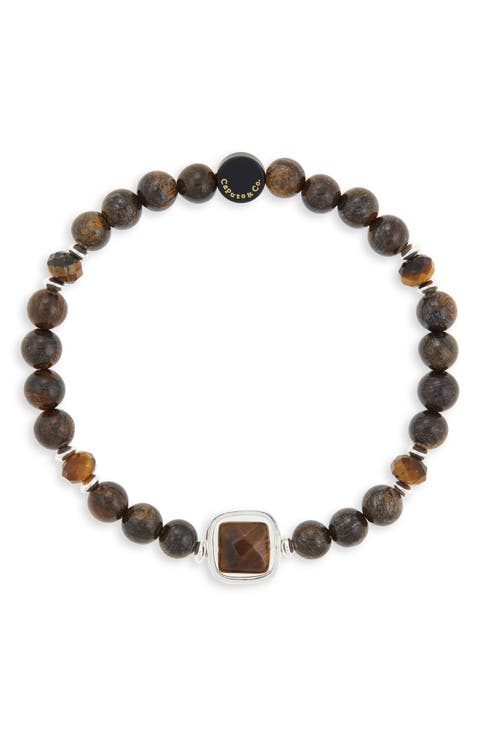 Stone Beaded Stretch Bracelet