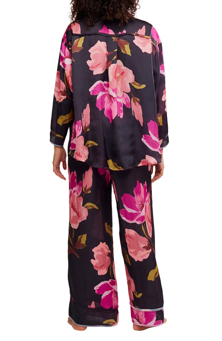 Free People Dreamy Days Print Pajamas, Alternate, color, Black Bloomrush Floral