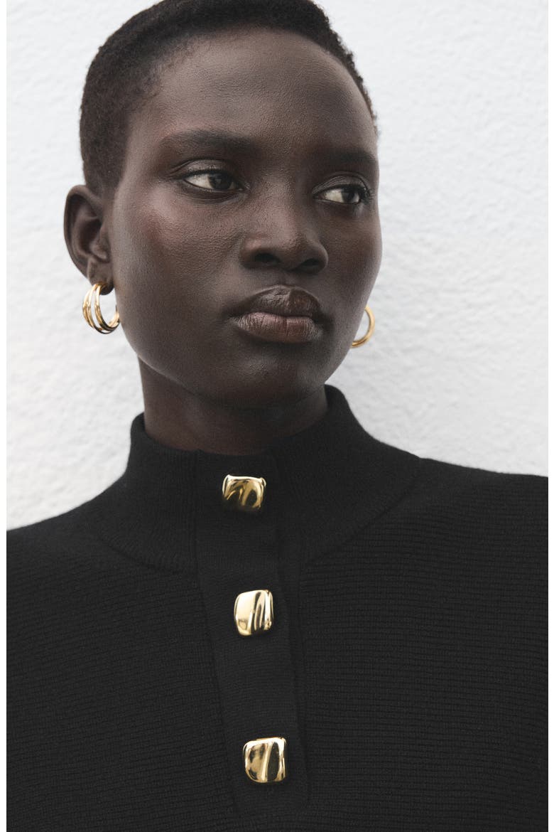Uptown Polo Sweater, Alternate, color, BLACK