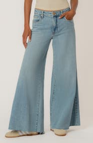 KUT from the Kloth Blake Fab Ab Raw Hem High Waist Super Wide Leg Jeans