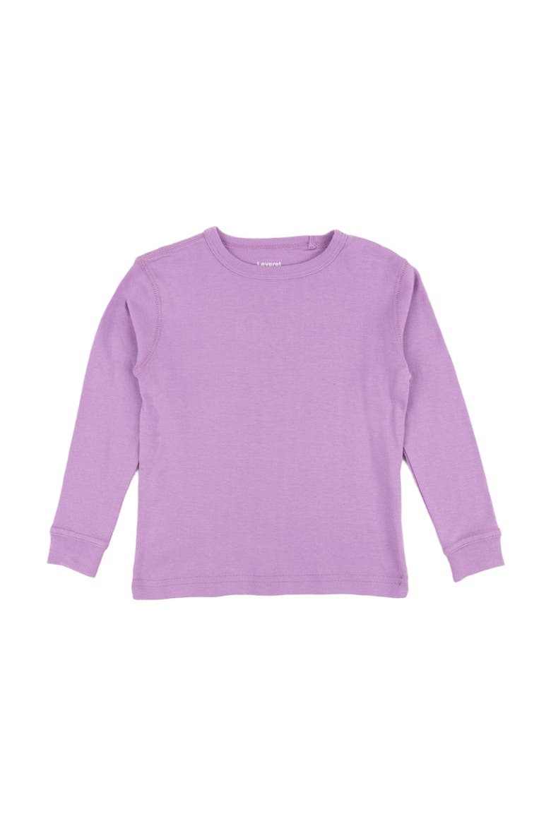 Kids Long Sleeve T-Shirt, 100% Cotton, Solid Colors, Main, color, PURPLE