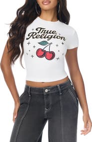 True Religion Cherry Graphic Baby Tee