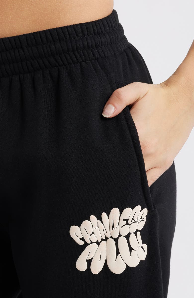 Princess Polly BRANDED SWEAT P, Alternate, color, Black