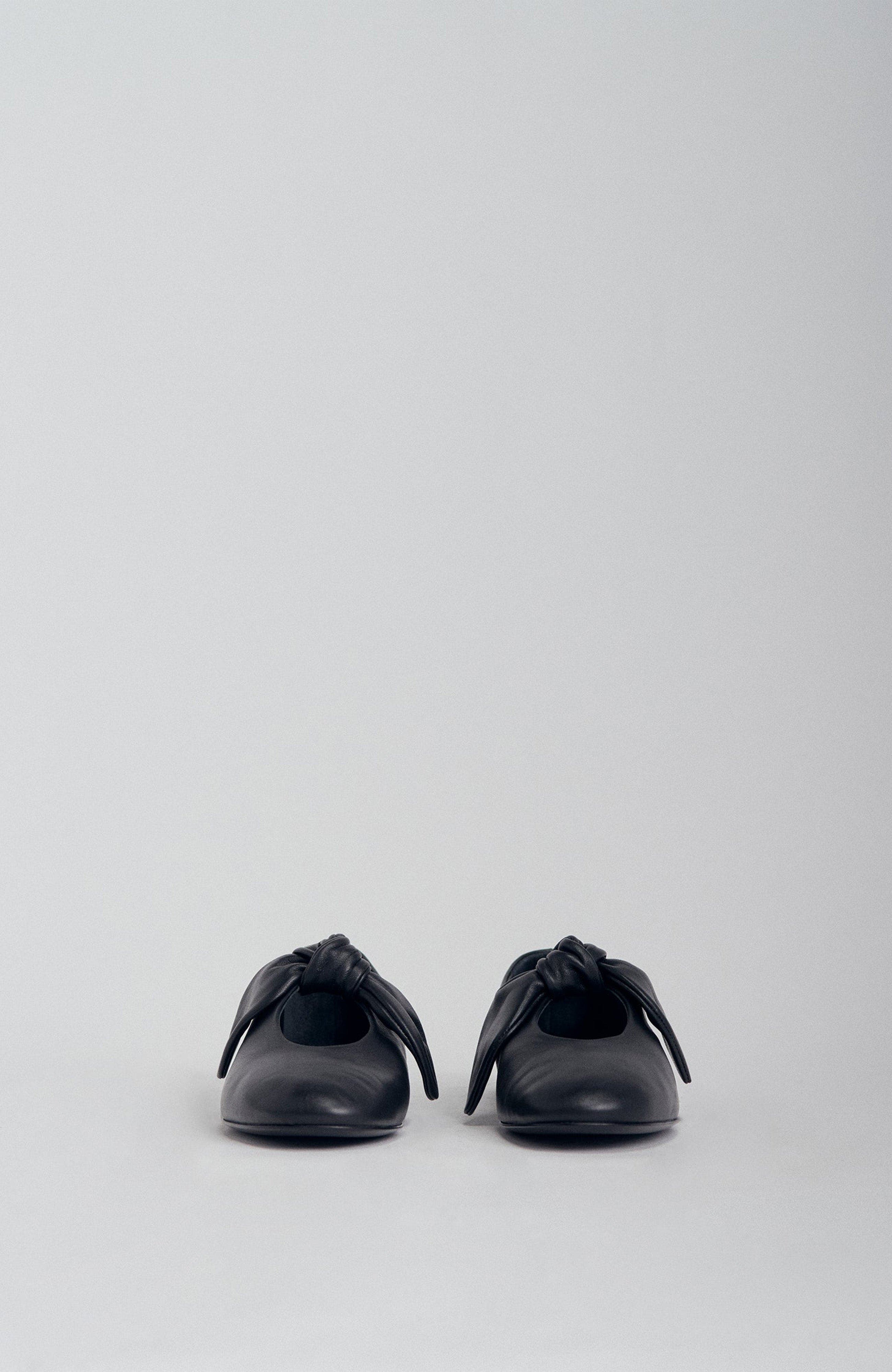 CO Bow Flat in Nappa Leather, Alternate, color, 