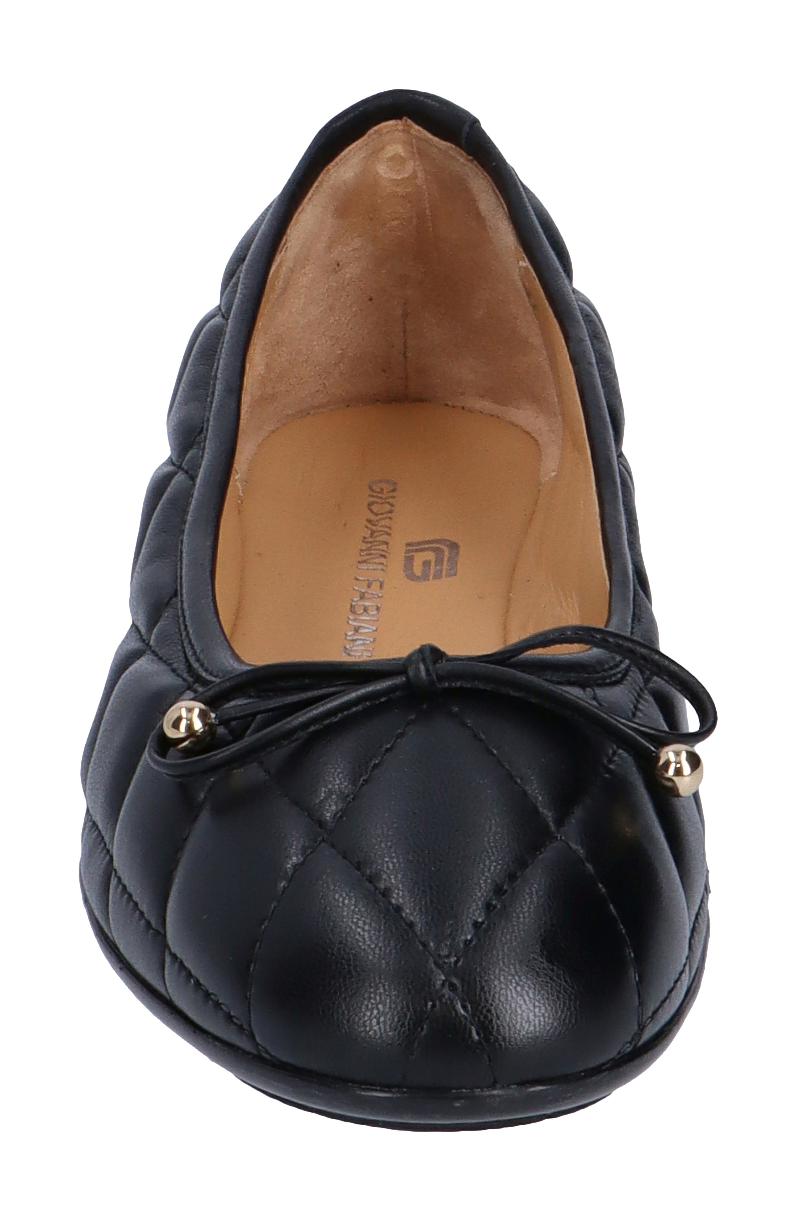 Leather Ballet Flat, Alternate, color, BLACK 2