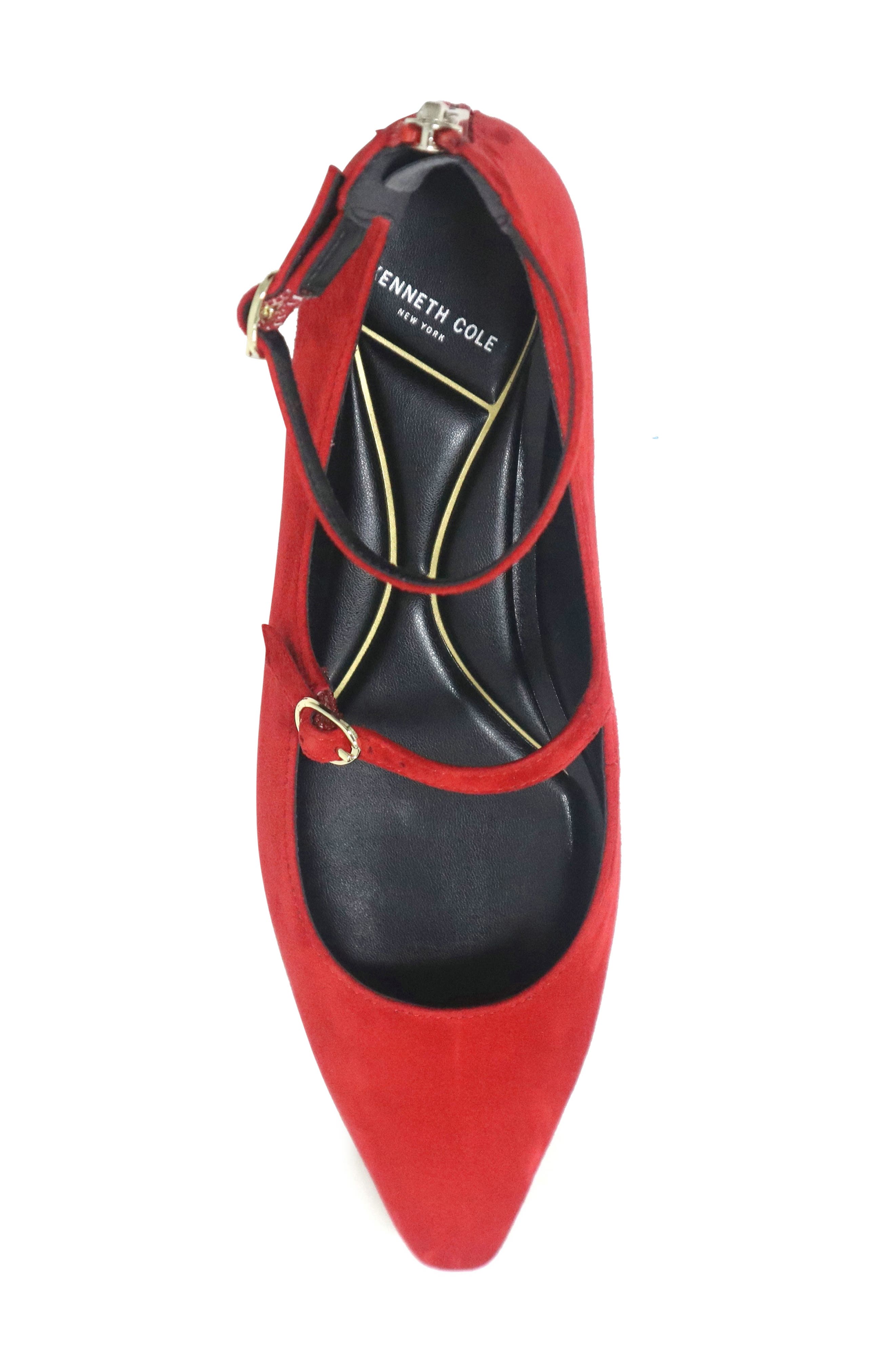 Nolita Ankle Strap Mary Jane Flat, Alternate, color, FUEGO SUEDE