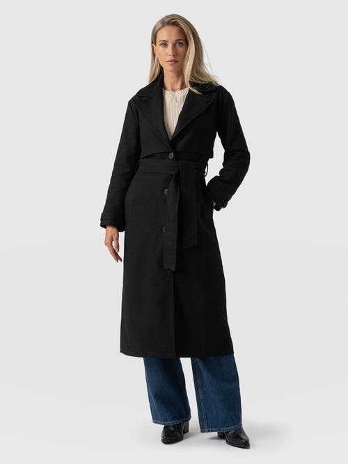 Saint And Sofia Saint + Sofia Odette Coat In Black