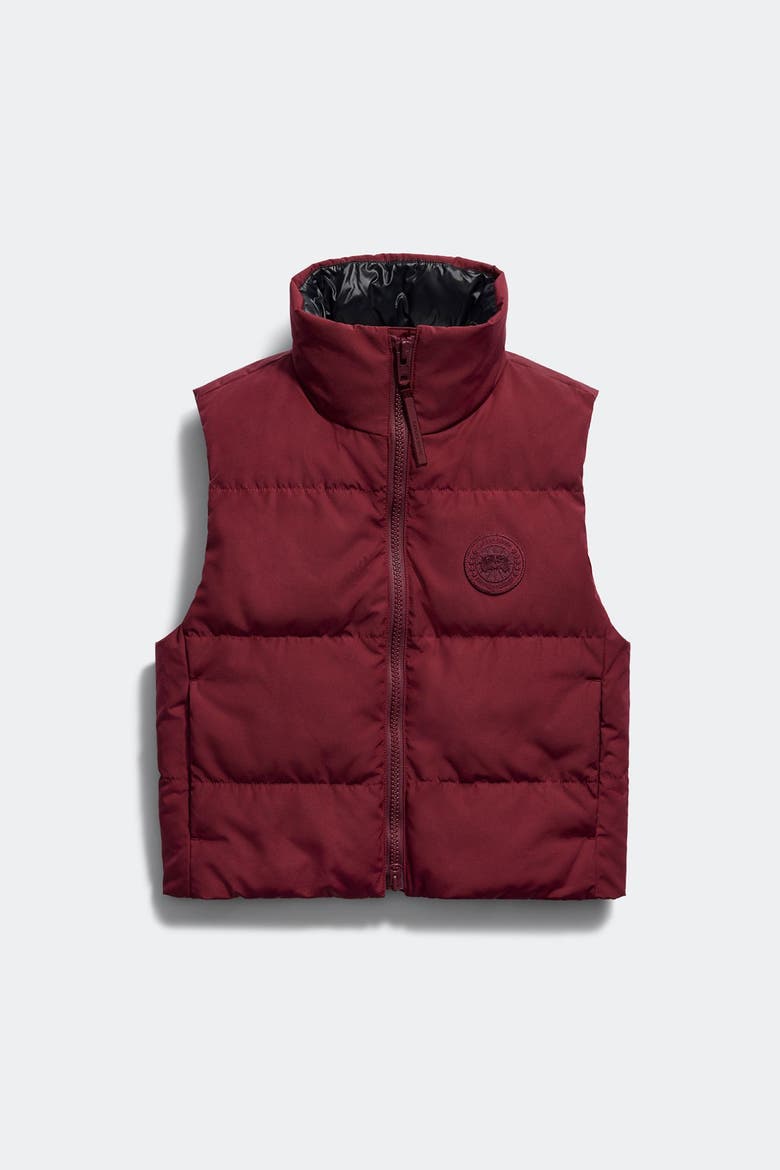 Grandview Cropped Vest Tonal Disc, Main, color, Burnt Vermillion