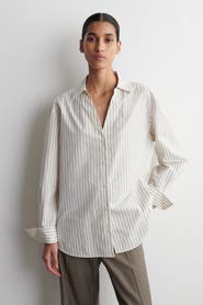 COS Open-Collar Cotton-Poplin Shirt