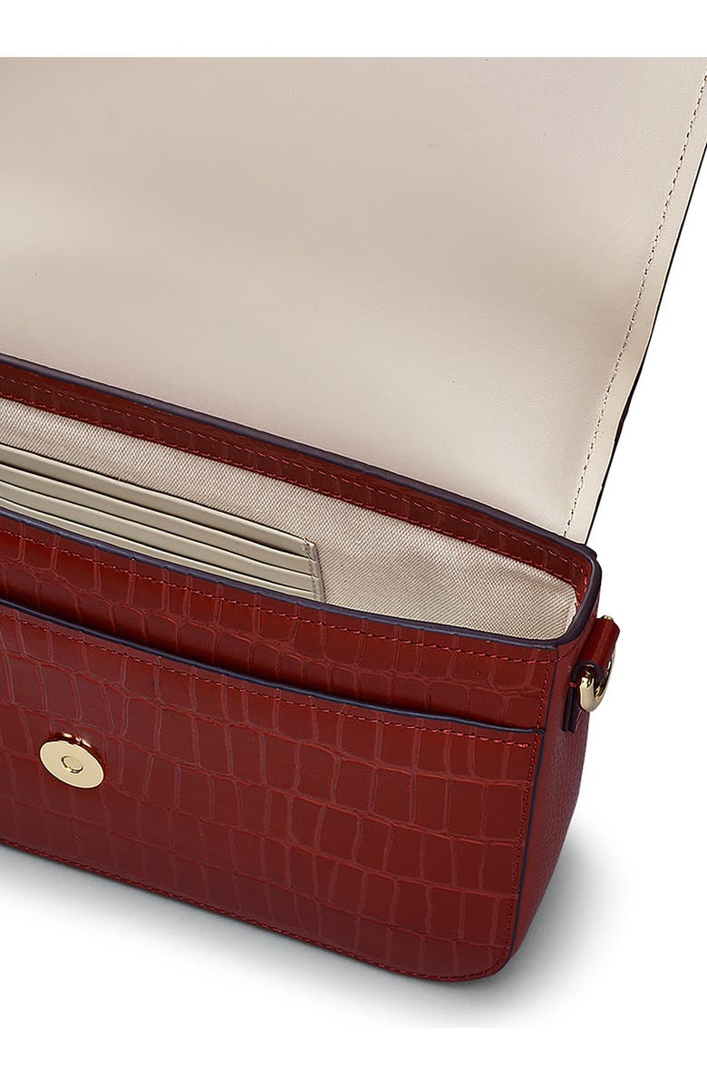 Radley River Road Croc Embossed Leather Crossbody Bag, Alternate, color,