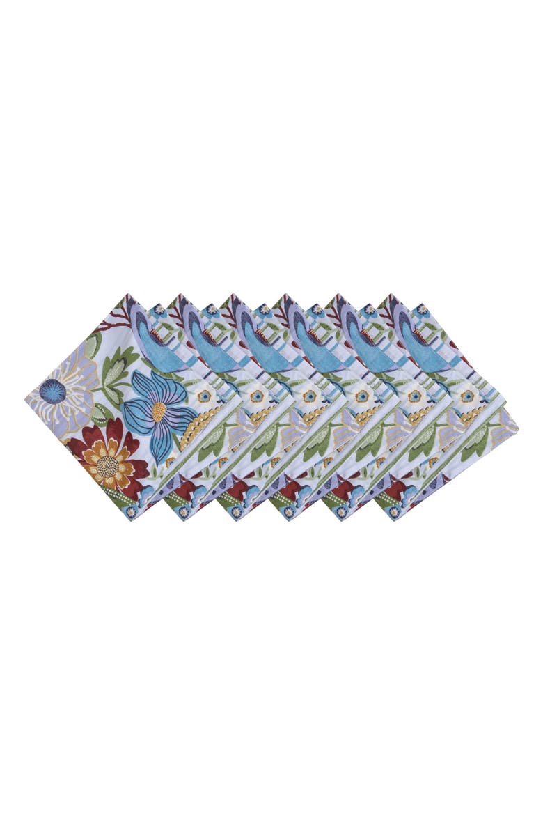 Calanthe Set of 6 Cloth Napkins, Main, color, Red