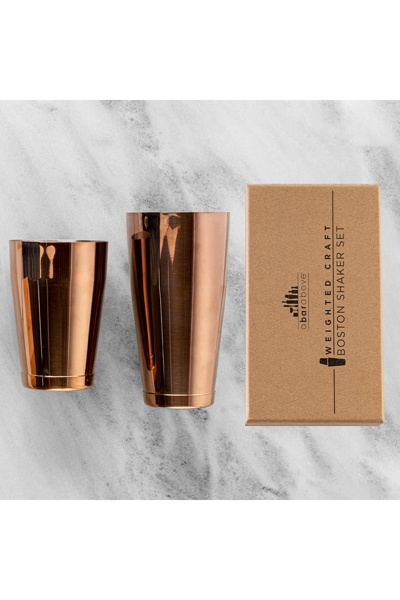 Boston Cocktail Shaker Set, Weighted, Antique Copper, Alternate, color, Antique Copper