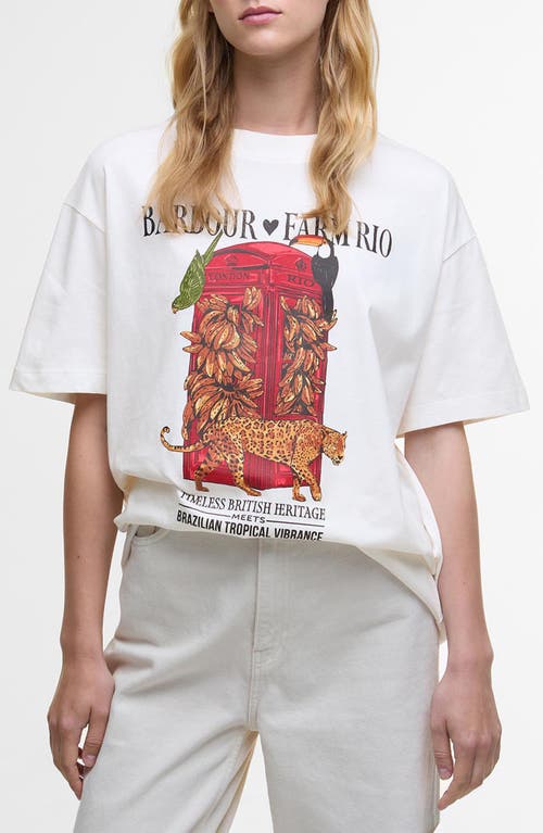 Barbour X Farm Rio Maria Clara Graphic T-shirt In Multi