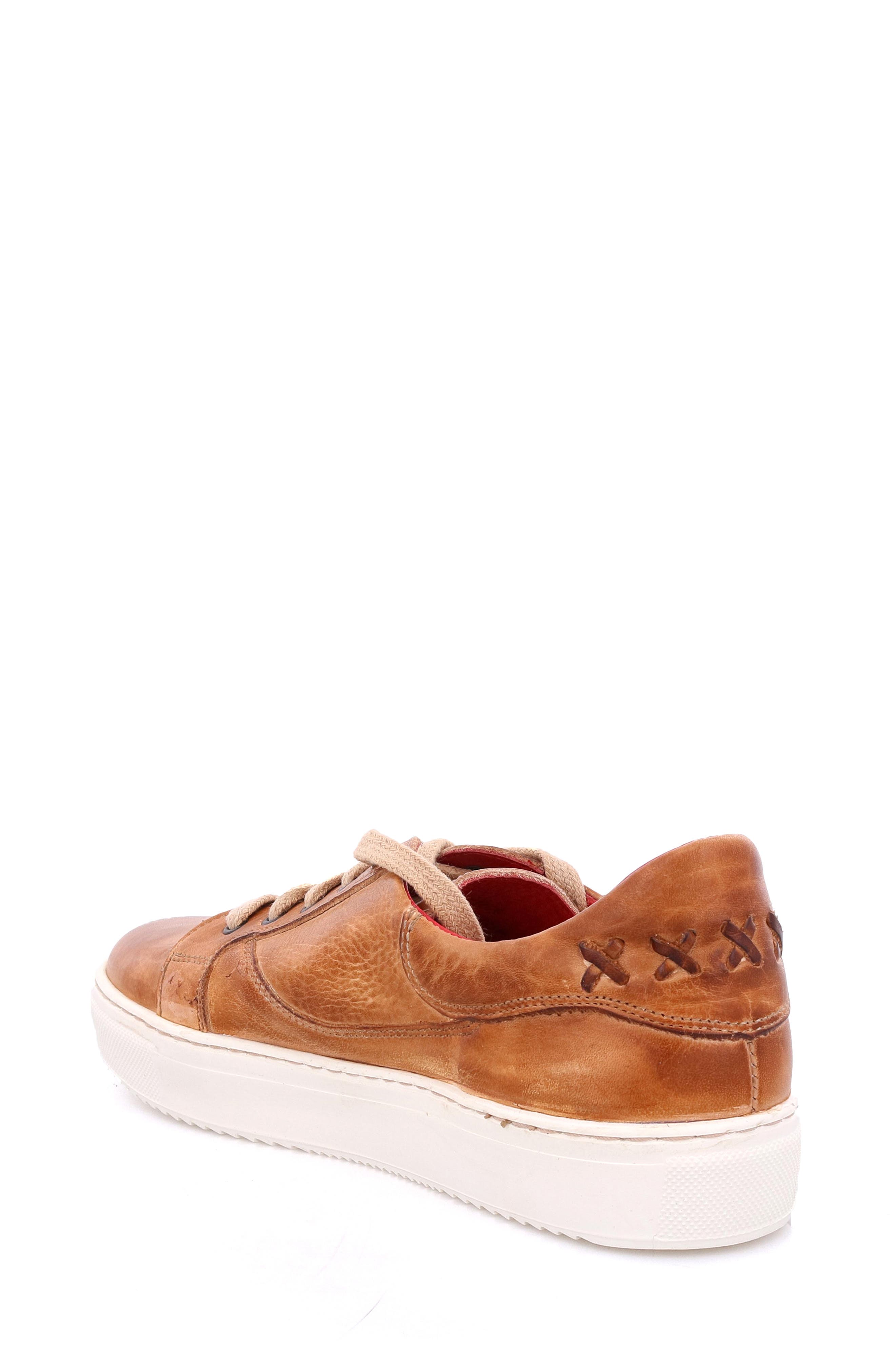 Azeli Leather Sneaker, Alternate, color, TAN RUSTIC