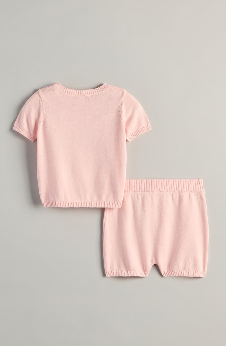 Nordstrom Intarsia Bow Sweater & Shorts Set, Alternate, color, Pink Balm Bow