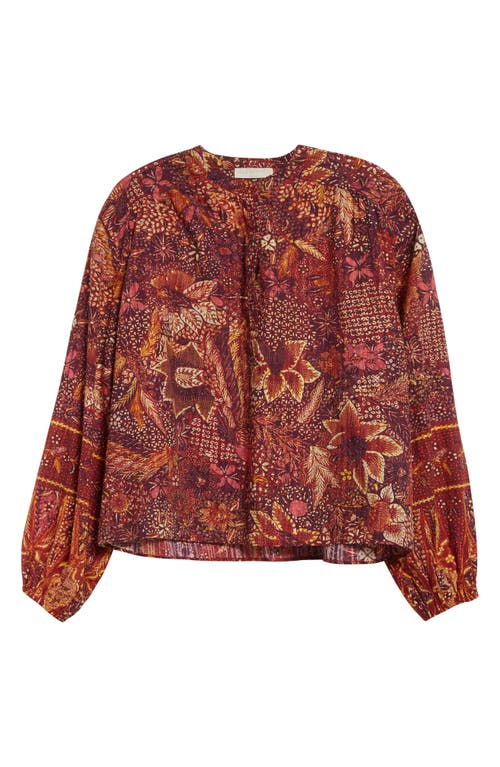 Ulla Johnson Harlowe Floral Long Sleeve Cotton Blend Top In Multi