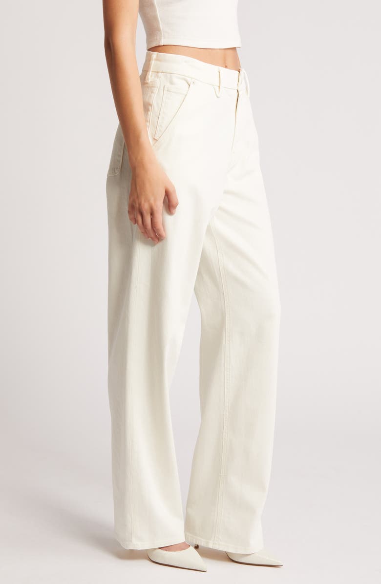 Good American Good '90s Carpenter Jeans, Alternate, color, Cloud White001