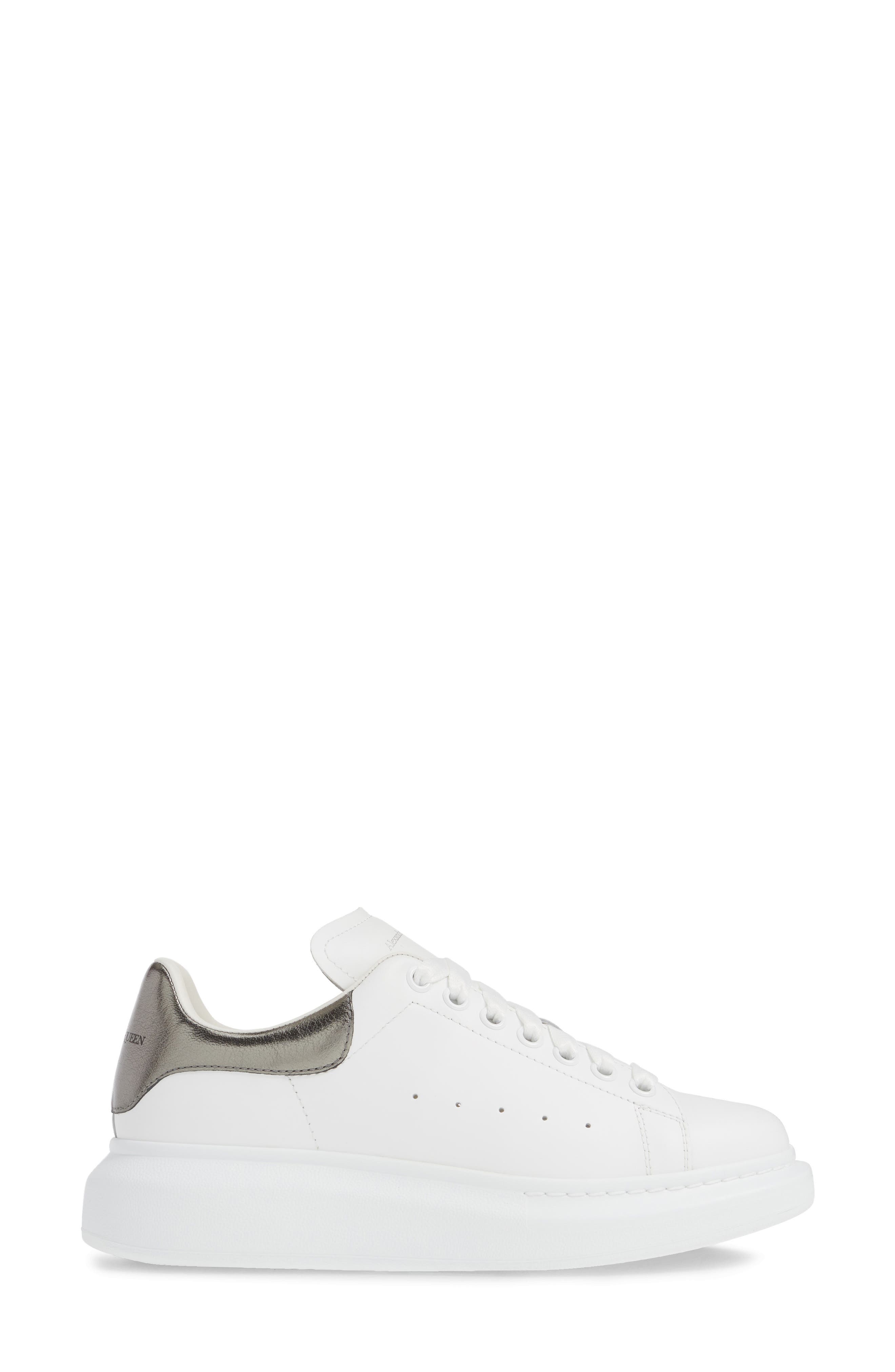 McQueen Oversized Sneaker, Alternate, color, White/ Black Pearl