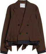 Sacai Double Breasted Suiting & Denim Jacket