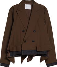 Sacai Double Breasted Suiting & Denim Jacket