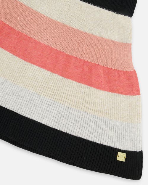 Deux Par Deux Striped Knit Skirt In Multi