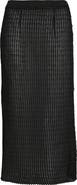 Maison Margiela Textured Rib Mesh Midi Skirt